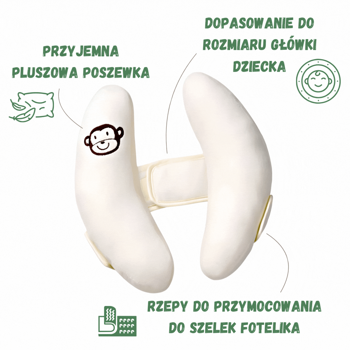 BambinoNest - poduszka stabilizująca głowę Twojego Maluszka